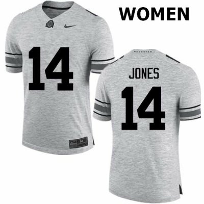 NCAA Ohio State Buckeyes Women's #14 Keandre Jones Gray Nike Football College Jersey ZSE8645ZC